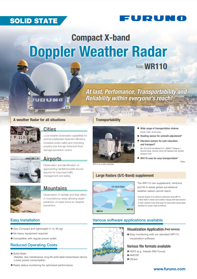 Брошюра Furuno WR110